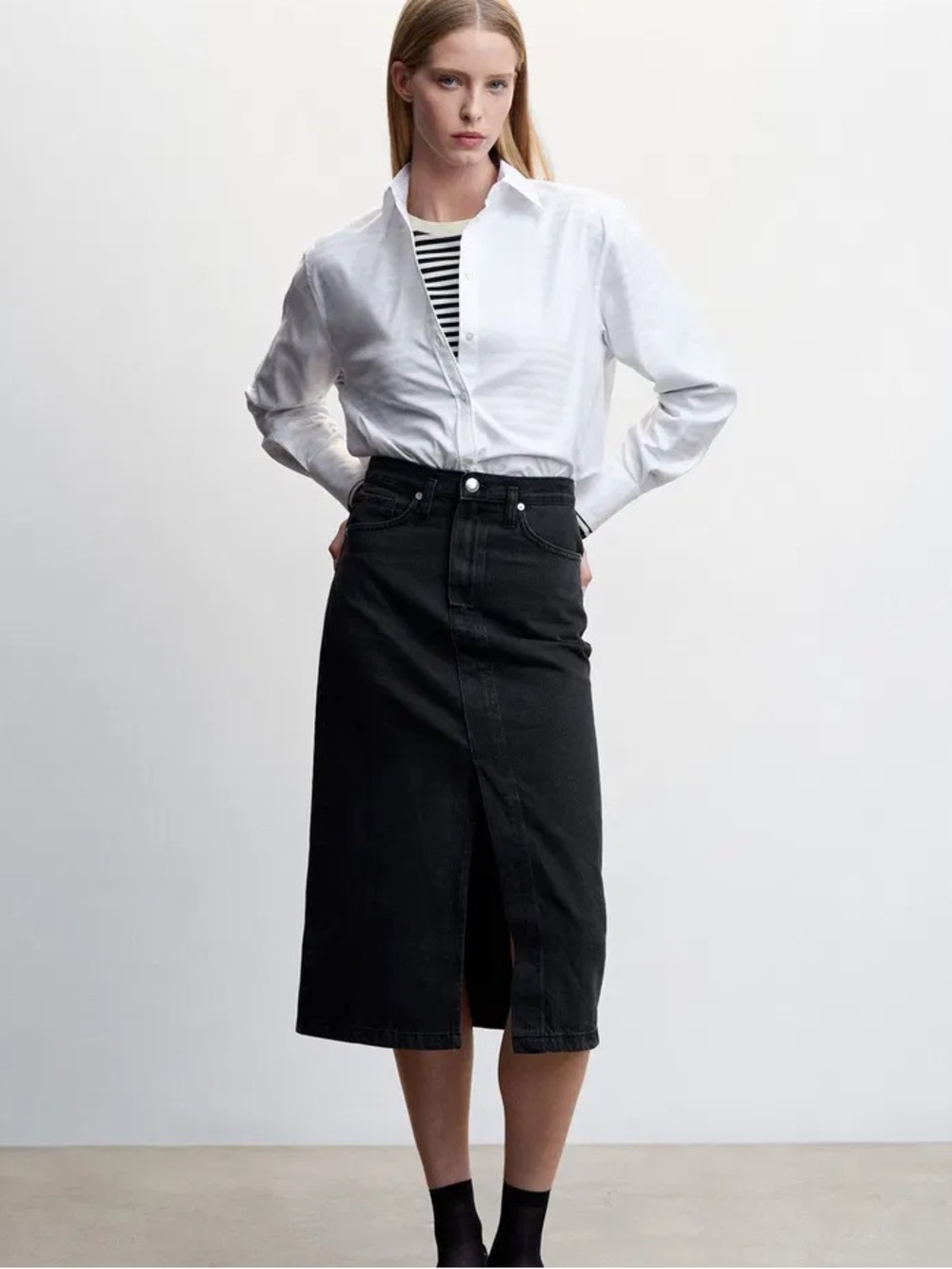 MNG denim skirt S